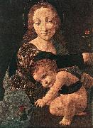 BOLTRAFFIO, Giovanni Antonio Virgin and Child with a Flower Vase (detail) oil painting on canvas